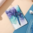 thumbnail image 5 of Spiral Notebook,Double-Wire Spiral College Lined Journal Notebook for Study and Notes,100 Pages,5.71x 8.26 in - Abstract Fluid Painting in Blue - purple with Gold, 5 of 7
