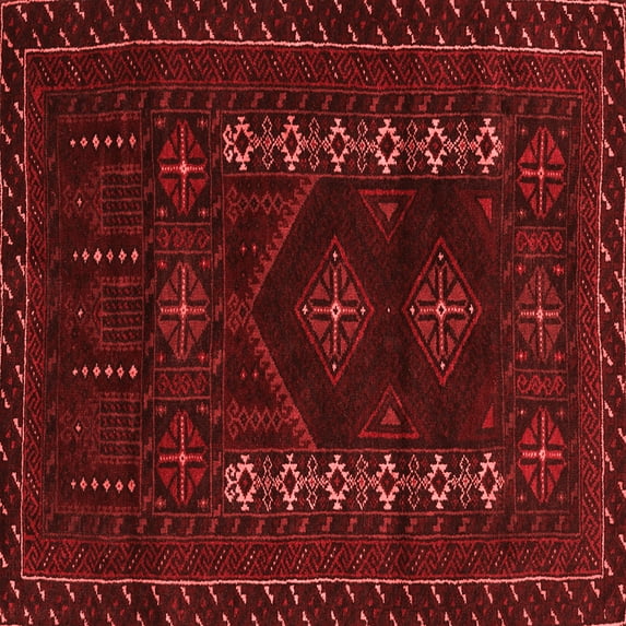 Ahgly Company Indoor Square Southwestern Red Country Area Rugs, 5' Square