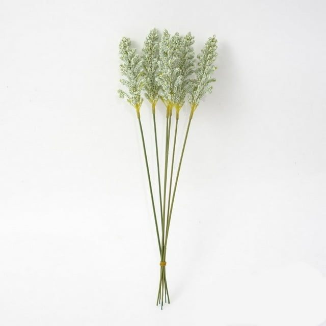 mtvxesu Small Fresh Imitation Hand-Made Rice Ear Bouquet Plastic Flower Arrangement Dried Flower Material Photography Decoration Props, 6 Bunch Set