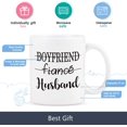 thumbnail image 6 of Couple Coffee Mug Husband and Wife Mugs Couple Cup Set of 2 Mug His and Her Coffee Mug Novelty Gift Present for Valentine’s Day Wedding Engagement Anniversary Newlyweds for Couples 11 oz White New, 6 of 6