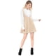 thumbnail image 4 of AllegK Dde San Patricio Vestido Decoración De Botones Por EnciDe rodilDobladillo Acampanado FalDe Tirantes PaMujer Beige XL, 4 of 6