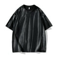 thumbnail image 2 of ZZwxWA Mens Oversized T Shirts Heavyweight Plain Basic Tees Short Sleeve Crewneck Loose Fit Spring T-Shirts Tops, 2 of 7