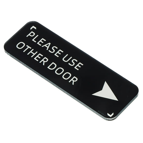 Unique Bargains Please Use Other Door Right Arrow Sign 6'x2' Self Adhesive Sticker Wall Plates Black