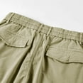 thumbnail image 6 of Xysaqa Men's Elastic Waistband Cargo Shorts Casual Big & Tall Cotton Shorts Summer Travel Hiking Short Pants with Multi Pockets 2X 3X 4X Clearance, 6 of 9