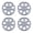Sliver, variant on Set of 4- 14" Universal Wheel Rim Covers, Black Lacquer Hubcaps, ABS Material, Snap-On Replacement for Toyota Nissan Hyundai Honda BYD KIA Tesla and More Models