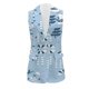 thumbnail image 3 of Gibobby chaquetas de invierno largas Chaqueta de chaleco estampada informal sin mangas con bolsillo y estampado floral sin mangas para mujer, chamarra gruesa sólida (Azul, M), 3 of 4
