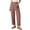 Hot Pink, variant on WQQZJJ Women's Pants with Pockets Elastic Waist with Button Baggy Solid Casual Chinos Straight Leg Trousers Size S-2XL