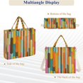 thumbnail image 6 of FORMRS Womens Corduroy Tote Bag Crossbody Shoulder Purse Handbag with Detachable Strap, Retro Abstract Pattern, 6 of 7