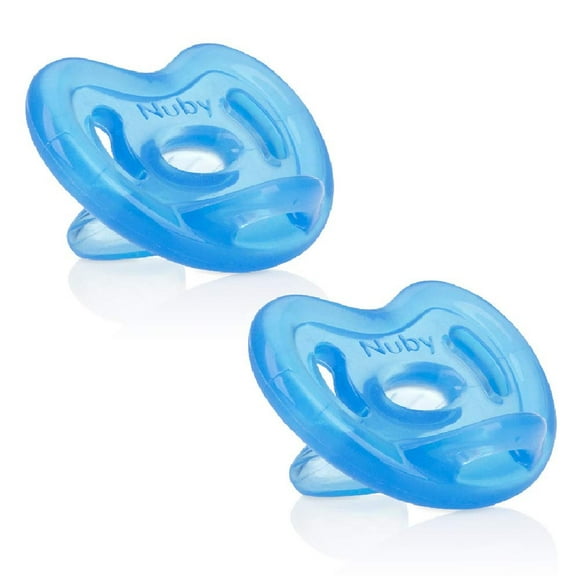 Chupón Ortodóntico Nuby Nûby Azul Aqua 100% Silicon para Bebés Niños