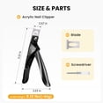thumbnail image 6 of MelodySusie Nail Clippers, Adjustable Stainless Steel Trimmer for Fake Nail Tips and Acrylic Nails, Black, 6 of 8
