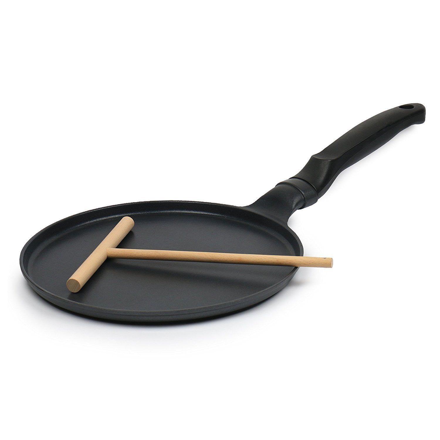 Induction Crepe and Pancake Pan Non-Stick 8.7 Inch. Batter Spreader ...