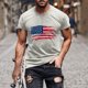 thumbnail image 1 of Tops para hombre, blusas y camisas de cuello redondo y manga corta para hombre, camiseta de cuello redondo y manga corta con estampado de la bandera del Día de la Independencia de Estados Unidos para, 1 of 5