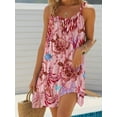 thumbnail image 2 of ZOELNIC Women's Boho Turtle Print Midi Dress Sleeveless Crew Neck, Summer Casual Beach Dress, S, 2 of 4