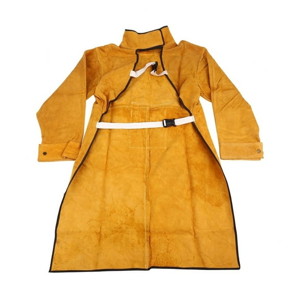 120cm Welding Apron Flame Retardant Long Sleeve Welder Protective Clothing Split Leather Fire-Resistant ,Widely Use