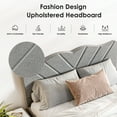 thumbnail image 4 of UHOMEPRO Queen Size Bed Frame, Minimalist Platform Queen Bed Frame with Upholstered Headboard and Under-Bed Storage for Bedroom, No Box Spring Needed, Wooden Slats, Noise-Free, Gray, 4 of 9