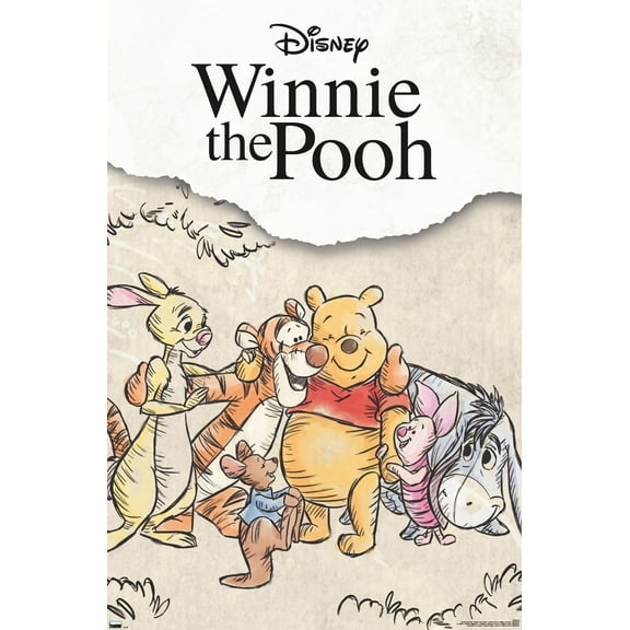 Disney Winnie The Pooh - Group Sketch Wall Poster, 22.375" x 34"