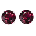 thumbnail image 2 of Sterling Silver with Natural Rhodolite-Garnet Stud Earring, 2 of 5