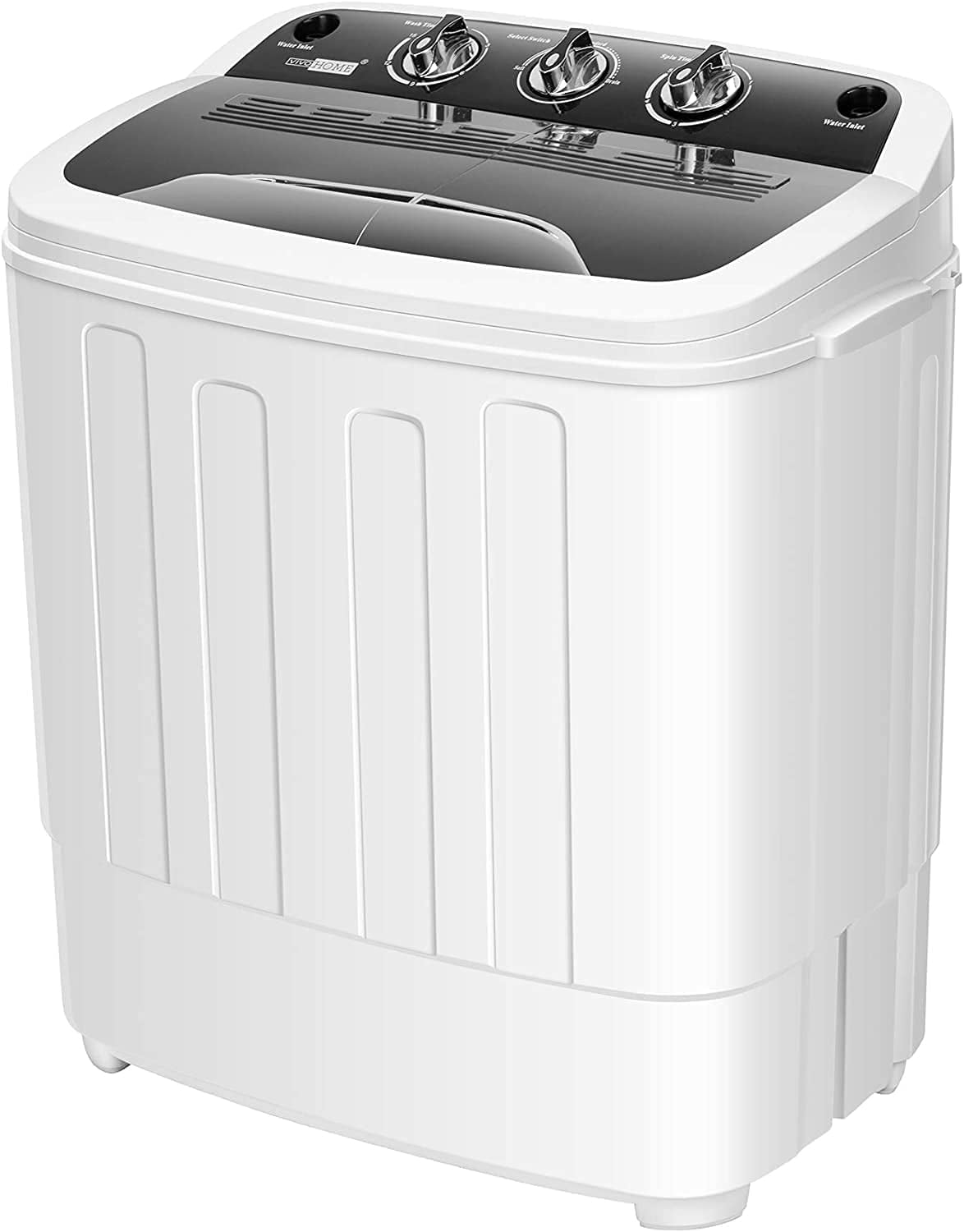 VIVOHOME  Portable Twin Tub Mini Laundry Washer and Spin Dryer Combo Washing Machine with Drain Hose, 13.5lbs