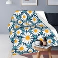 thumbnail image 4 of for Daisy Blanket Flannel Fleece Daisy Flower Throw Blankets for Adult and Kids Soft Fuzzy Plush Blanket Cozy Lightweight All Seasons for Travel Bed and Couch 50"x40", 4 of 6