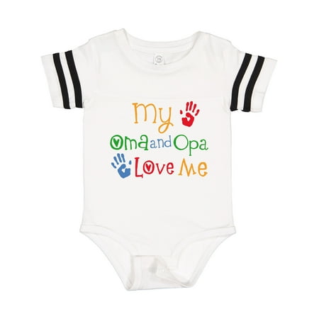 

Inktastic Oma and Opa Love Me Grandchild Gift Baby Boy or Baby Girl Bodysuit