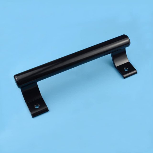 puerta de vidrio del balcón manija de puerta del armario del baño manija de puerta del almacén manija de puerta de metal moderno (negro) Shuxiu Wang 9024719158204