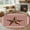 Red, variant on 4ft Round Rug, Texas Star Vintage Non-Skid Rubber Backing Large Area Rugs - Living Room Bedroom Home Office, Retro Country Brown Stars Checkered Indoor Floor Mat Carpets Washable Rug