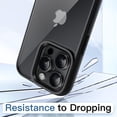 thumbnail image 4 of JETech Case for iPhone 15 Pro 6.1-Inch, Shockproof Phone Bumper Cover, Solid Color Matte TPU Frame, Anti-Scratch Clear Back (Black Titanium), 4 of 6