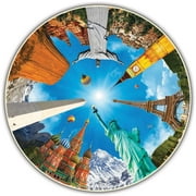 A Broader View Legendary AIF4Landmarks Round Table Puzzle - Jigsaw Puzzles For Adults & Kids, Suitable For Groups Of 2 Or More, Everyone Gets The Best Seat At The Table, Incl. 12x12 Poster