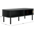 thumbnail image 3 of SAFAVIEH Tealla Modern 2 Door Wood Coffee Table, Black/Gold, 3 of 10