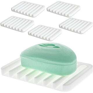 CAXUSD 1 Set Silicone Draining Tray Shower Holder Dish Sponge
