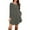 Dark Gray, variant on Women's Long Sleeve T-Shirt Dress Round Neck Knee-Length Loose Fit Casual with Pockets for Spring and Autumn Everyday Outfits,Black,L