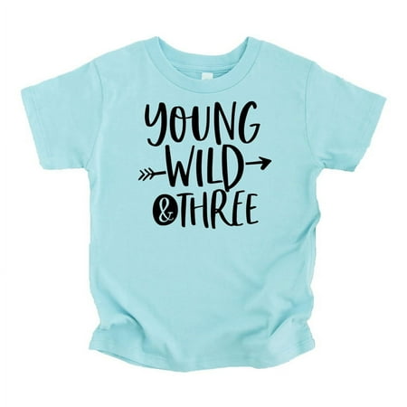 

Young Wild and Three Boys 3rd Birthday Shirt for Boys Third Birthday Outfit Chill Shirt 5-6