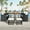 Black + beige, variant on Sesslife Patio Furniture Dining Sets, 9 Piece Outdoor Sectional Sofa Set, PE Wicker Table with Chairs and Washable Cushions