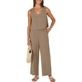 thumbnail image 5 of Pyhlmscde Linen Sets for Women 2 Piece, Womens Jumpsuit, Women 2 Piece Outfits Sets, 5 of 5