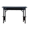 thumbnail image 2 of 6.5x12FT Hardtop Grill Gazebo, Outdoor BBQ Gazebo with 2 Side Shelves and Sloping Galvanized Steel Roof, Metal Permanent Grill Canopy with Ceiling Hooks for Patio, Lawn, Backyard, Deck, Gray, 2 of 5