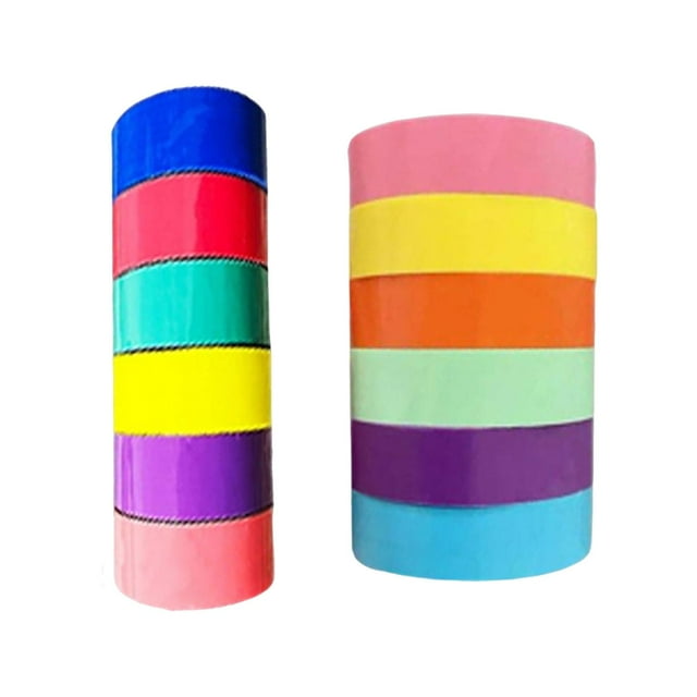 12 cintas adhesivas para bolas rodantes, cinta de bolas de colores para manualidades, juguete sensorial educativo para 48 cm y 24 cm