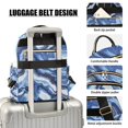 thumbnail image 4 of JIALIOU Mini Backpack Purse for Women Quilted Casual Daypack Small Travel Shoulder Bag, Blue Black White Marble, 4 of 7