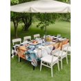 thumbnail image 3 of Outdoor Tablecloth with Umbrella Hole and Zipper, Orange Blue Grey Pumpkins Fall Rectangle Table Cloth 60x120 Inch Waterproof Tablecloth, Thanksgiving Botanical Plaid Picnic Table Cover for Patio, 3 of 7