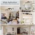 thumbnail image 4 of 5Lights Semi Flush Mount Ceiling Light, Adjustable Kitchen Light Fixtures Ceiling Mount with Clear Glass Shades, Rotatable Black Track Lighting Fixtures for Hallway, Foyer, Bedroom(Bulb Not Included), 4 of 10