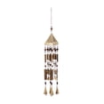 thumbnail image 5 of DecMode 29" Gold Wood Sun Stars Windchime with Beads and Cone Bells, 5 of 6