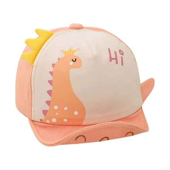 Ketyyh-chn99 Baby Hat 2024 Summer Fashion Unisex Beach Cap Kids Infant Boys Girls Breathable Soft Cap Spring Summer Sun Hat Cute Cartoon Printed Cap Baby (Orange, One Size)