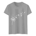 thumbnail image 4 of Dandelion Graphic Tees for Women 2026 Summer Casual Short Sleeve Crewneck Boho T Shirts, 4 of 4