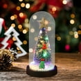 thumbnail image 6 of Hwkond Arbol De Navidad Mini Christmas Tree Glass Cover LED Color Light Decoration Ornament Christmas Desktop Decoration Ornament, 6 of 6