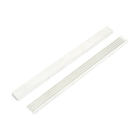 Unique Bargains 2 Pieces Silver Tone Aluminum Heat Sink Heatsink 150mm x 11mm x 5mm