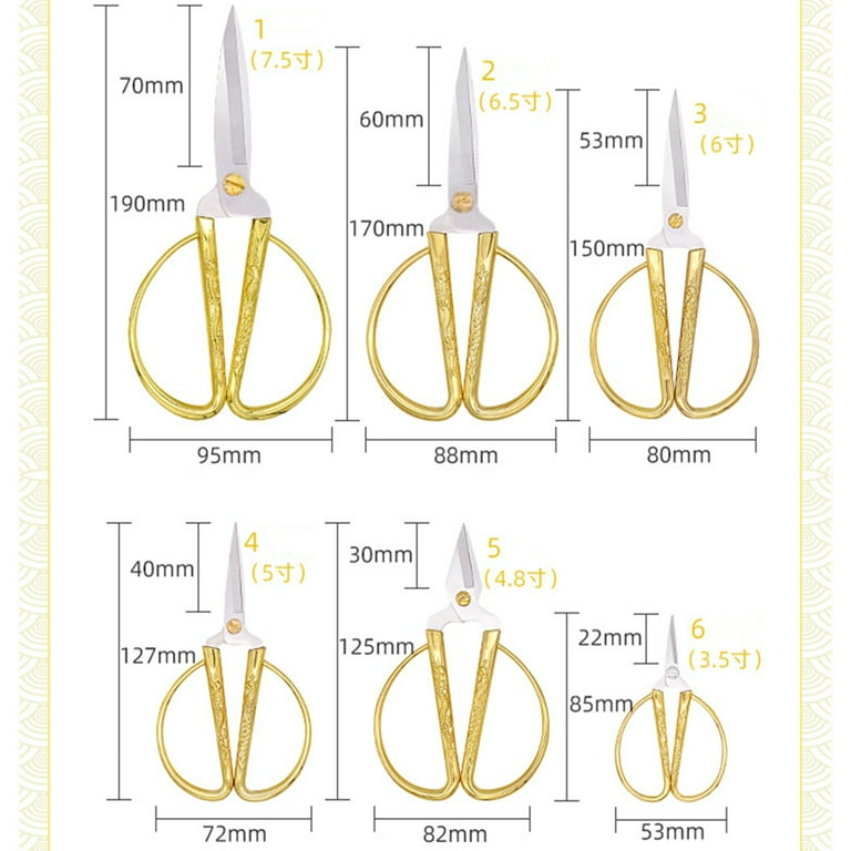 GAOSHA Dragon Design Bonsai Scissors – Gold Plated Garden & Craft Shears