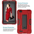 thumbnail image 3 of Mignova Étui pour Tablette Walmart Onn 7 Pouces, Étui Hybride Robuste Antichute et Résistant aux Chocs (avec Support Intégré), pour Tablette Android Walmart Onn 7 Pouces (100005206) Étui (Rouge/noir), 3 of 7