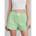 thumbnail image 3 of Elippeo Women Striped Shorts  Elastic Waist Summer Casual Shorts Streetwear for Daily Date, 3 of 8