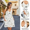 thumbnail image 4 of Weardear Sundress for Women 2025 Casual Hawaiian Dresses V Neck Loose Fit Tank Dress with Pockets, 4 of 5