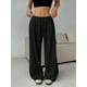 thumbnail image 4 of Pantalones Deportivos Anchos para Mujer, con Cordón, Holgados, de Cintura Alta y Sueltos, Informales Negro S, 4 of 9