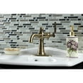 thumbnail image 3 of Kingston Brass KSD3543KL Knight One-Handle Single-Hole Bathroom Faucet with Deck Plate and Push Pop-Up Drain, Antique Brass, 3 of 7